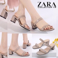 Zara Raya 2024 Luxury Ladies Elegant Stiletto Presentation Dressing Mid Heels Shoes Kasut Tumit Wanita Zara Bergaya