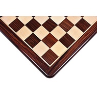Royal Chess Mall Chess Board, Solid Rosewood and Maple Wood Board, Chess Board Only, Large Chess Boa