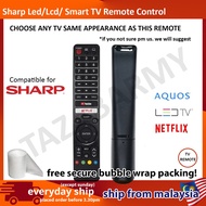 Sharp Replacement Remote Youtube Netflix Android  IR-326 ,GB326WJSA,GB238WJSA,GB105WJSA, GA806WJSA, 