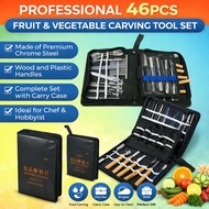Professional 46PCS Portable Kitchen Kit Fruit & Vegetable Carving Tool Set
