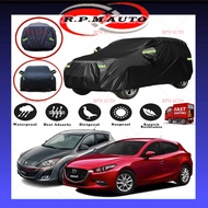 Mazda-3 2010-2018 190T Black Zipper Design Jet Protection Car Cover Waterproof Sun-proof Size M Seli