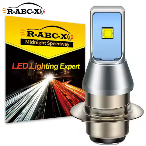 H6M P15D Motorcycle LED Bulb 6-24V 860LM 6000K White Dual Beam Hi-Lo Light Non-polarity Plug&Play Mo