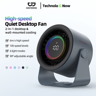 GOOJODOQ 100 Level Adjustable Speed USB Desk Fan Quiet Operation Circulation Rechargeable Table Fan