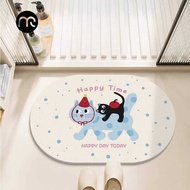 Soft Diatom Mud Absorbent Mat Bathroom Door Anti-Slip Mat Bathroom Absorbent Foot Mat Quick-Drying F