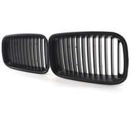 Single Line Matte Black Front Bumper Center Grille For 92-96 BMW 3 Series E36
