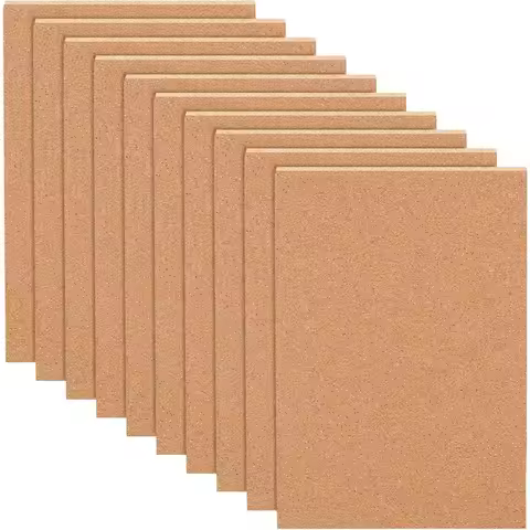 10 Pack Cork Sheets (3mm thick) Cork Tiles Cork Mat 12x8 Inch for Wall Decoration Party and DIY Craf