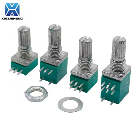 5pcs RV097 RK097 5K 10K 20K 50K 100K 500K 3pin 5pin 6pin 8pin Shaft 15mm Audio Amplifier Sealed Pote