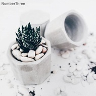 NumberThree Geometric Silicone Pot Mold Clay Concrete Succulent Flower Cement Pot Cup Mold PH