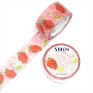 SAIEN Masking Tape, Fruit Time, Strawberry UR-3110, Size: 0.8 inches x 5.5 yards (20 mm x 5 m)