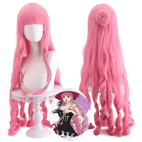 Anime Perona Cosplay Wig One Piece Princess Ghost Role Play Accessories Props High Temperature Wire