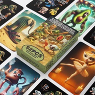 92pcs Italian Brainrot Tung Tung Tung Sahur Photo Card Collections Cappuccino Assassino Stickers