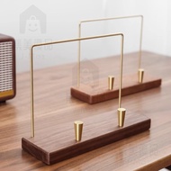 Record Stand Brass Solid Wood Display Stand LP CD Stand Vertical Stand Desktop Decoration Decoration