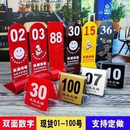 Ready Stock spot Number plate Number plate [3748 Times Repurchase] Acrylic Double-Sided Number Table