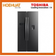 Toshiba 591L SIDE BY SIDE Inverter Fridge W/Dispenser (M/Grey) GR-RS682WE-PMY(06)