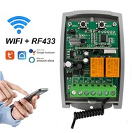 Tuya Smart Life Wifi Gate Opener Controller For SMC 5326 8dip Switch 433mhz Remote Control Auto Gate