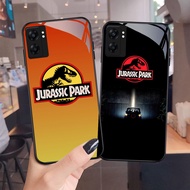 NC-39 J-Jurassic Park Glass Case For OPPO A57 A77S A17 A36 A77 A57S A76 A96 Realme C30S C55 C33 C30 