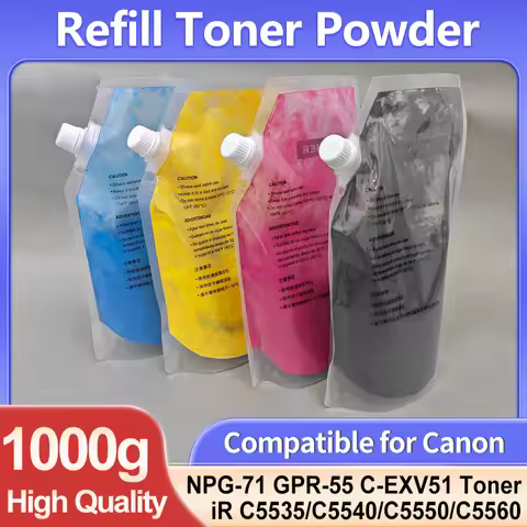 1000g toner Powder GPR-55 C-EXV51 NPG-71 NPG71 G71 color Toner Compatible For Canon iR C5535 C5540 C