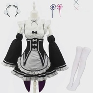 Anime Ram/Rem Lolita Maid Cosplay Costumes Vestido Re:zero Kara Hajimeru Isekai Seikatsu Halloween C