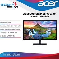 ACER AOPEN 24CL1YE Monitor (23.8/IPS/FHD/100Hz/1x HDMI/1x VGA)