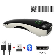 [Long battery life]NEW Barcode Scanner W6 C70 Wireless 1D 2D CMOS Scanner USB Bluetooth Mini Pocket 