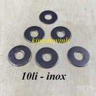50 PCS - M10 Stainless Steel Gasket - 10mm Stainless Steel LONG TEMPLE