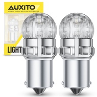AUXITO 2ชิ้น1156 1157 T20 7443 W21W Led สำรองไฟไฟเบรคท้ายเลี้ยวสัญญาณไฟไฟท้ายขาวเหลืองแดง
