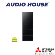 MITSUBISHI MR-WZ61K-B-P  608L 6 DOOR FRIDGE  GLASS BLACK  3 TICKS  W685xH1833xD738MM  1  YEAR WARRAN