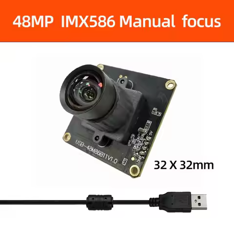 IMX586 48MP USB HD camera module 32*32mm FOV 40/92/150 degrees Wide angle NO Distortion 8000x6000 fo