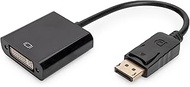 DIGITUS DisplayPort Graphics Adapter DP to DVI-I (24+5) Full HD Dual Link 2560 × 1600 Pixels Black