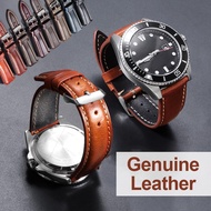 Shiny Oil Waxed Genuine Leather Watch Strap 18mm 19mm 20mm 21mm 22mm Vintage Cow Leather Watch Band 