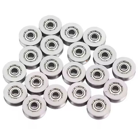 V623ZZ V Ball Bearing Pulley For Rail Track Linear Motion System 3x12x4mm V Bearing V Bearing V623ZZ