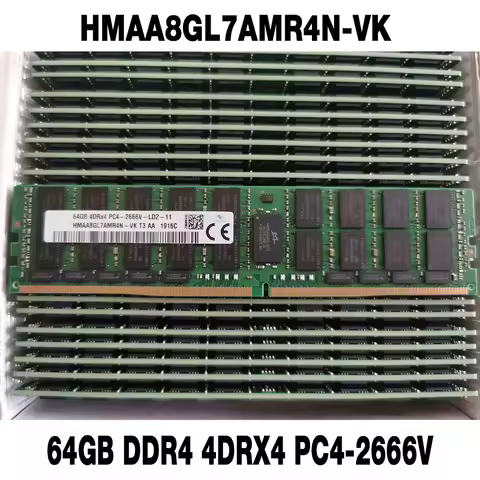 1PCS HMAA8GL7AMR4N-VK 64GB DDR4 4DRX4 PC4-2666V Server Memory