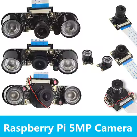 Raspberry Pi 4 Camera 5MP 1080P Night Vision Fisheye IR-CUT Camera Infrared Light OV5647 Webcam for 