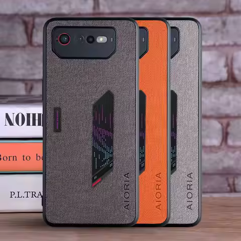 Asus Rog Phone Case for Asus Rog Phone 6 coque Luxury textile Leather soft funda phone cover for asu