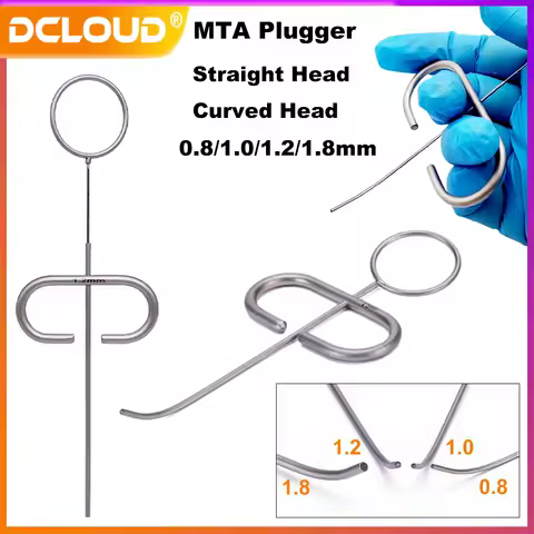 1Pc Dental MTA Plugger Applicator Bone Implant Collector SS Powder Conveyors Teeth Filling Syringe C