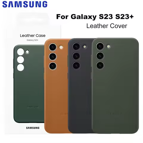 Original For Samsung Galaxy S23 S23+ S23Plus Leather Phone Case Genuine Leather Slim EF-VS911 EF-VS9