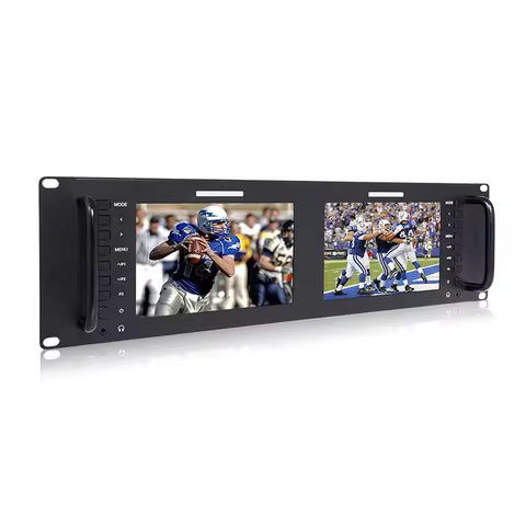 FEELWORLD D71 PLUS / D71 PLUS-H Dual 7" 1920x1200 450cd/m 3RU Rack Mount Monitor 4K HDMI-compatible`