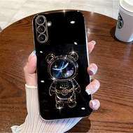 Ốp lưng Samsung A14 5g A34 A54 5g 5g A74 A24 A04s A04 ốp điện thoại giá đỡ phi hành gia nhũ 6D