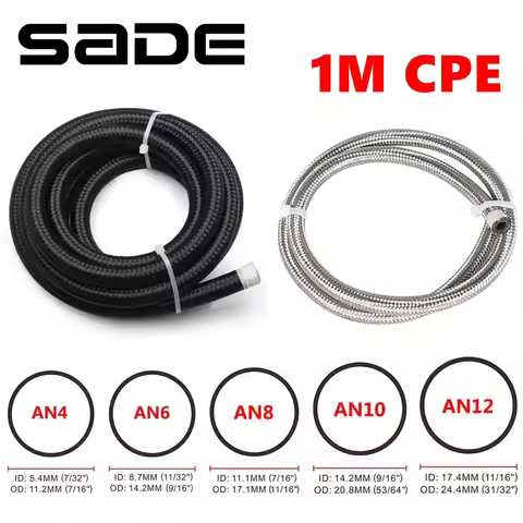 1M CPE AN4 AN6 AN8 AN10 AN12 Fuel Line Hose Transmission Oil Cooler Line Coolant Hose Tube Nylon Sta