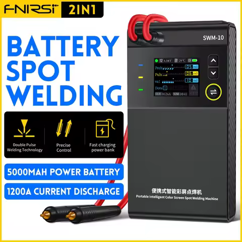 FNIRSI SWM-10 TFT Color Screen Battery Spot Welder Portable Handheld Welding Machine DIY MAX 0.25mm
