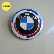 MESIN Asha.store01 BMW Emblem Logo Anniversary 50th Jahre Hood Trunk Rim Steering Wheel 82mm 74mm 68