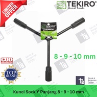 TEKIRO Y-Socket Wrench 8 9 10 mm long Y-Socket Wrench/ 8 x 9 x 10