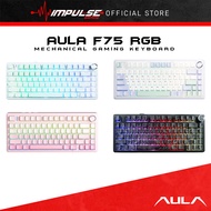 Aula F75 MAX RGB Mechanical Gaming Keyboard Series - Tri-Mode, Gasket Structure, 75% Layout, HotSwap