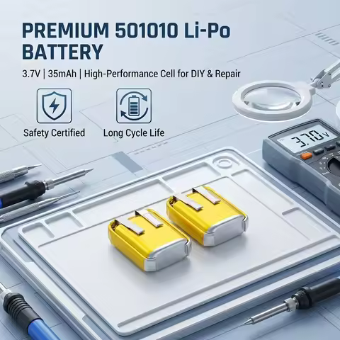 3.7V 35mAh 501010 501012 Replacement Battery For Wireless Bluetooth Earbuds TWS i7 i8 i9 i10 i12 Hea