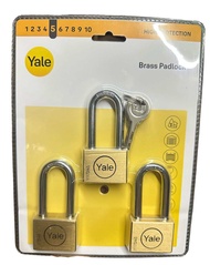 กุญแจYALE คีย์อะไลท์ ขนาด45มิล คอยาว 3 ตัวชุด