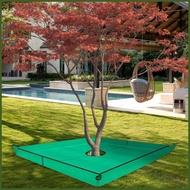 Gardening Tarp 79 x 79 Inches Heavy Duty Waterproof Outdoor Blocker Lawn Fabric with 12 Inch Hole fo