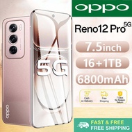 New Reno12 pro NFC Original 5G Handphone RAM 16GB /512GB Cheap phone 7.5 inch 5G 90Hz Smartphone Ren
