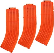 TORMEN 3 Pack Quick Reload Clip,15-Darts Magazines Clips ,Bullet Clips Compatible for Nerf Elite Toy Gun(Orange Transparent)
