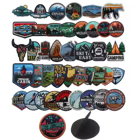 Outdoor Explore Nature Traveler Camping Embroidered Patch Adventure Badge National Park Surf Hiking 
