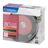 Verbatim Music CD-R 80min Phono-R 5-Color Label 10-Pack MUR80PHS10V1
